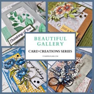 Stampin' Up! Beautiful Gallery PDF tutorial for 4 cards